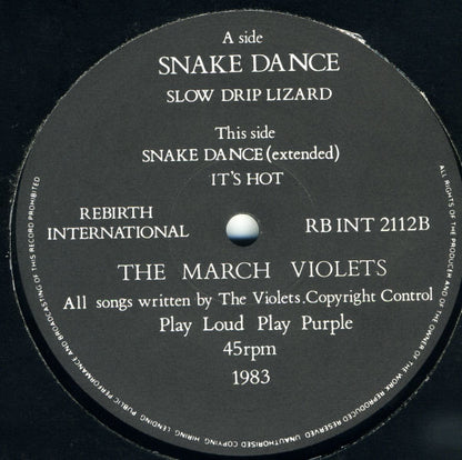The March Violets : Snake Dance (12")