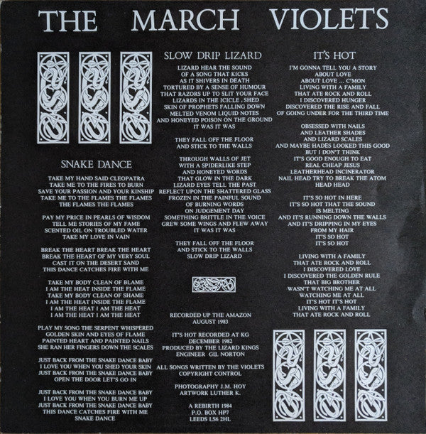 The March Violets : Snake Dance (12")