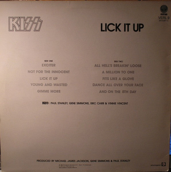 Kiss : Lick It Up (LP, Album)