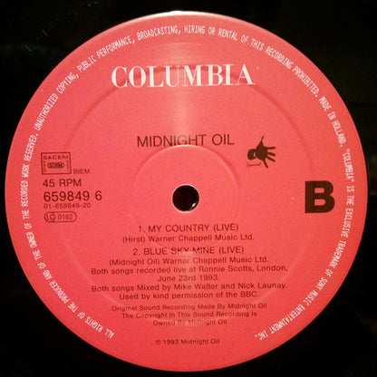 Midnight Oil : In The Valley (12")