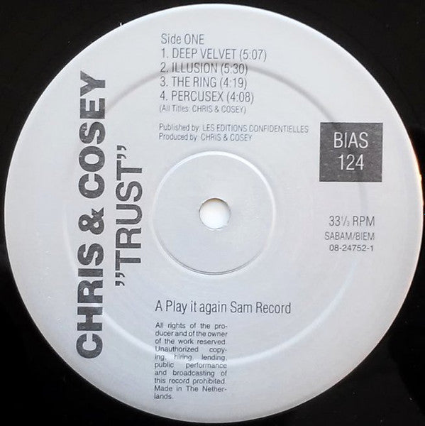 Chris & Cosey : Trust (LP, Album)