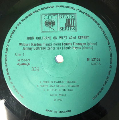 John Coltrane : On West 42nd Street (LP, Album, Mono, RE)