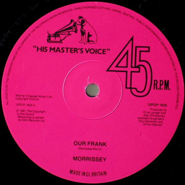Morrissey : Our Frank (12", Single)