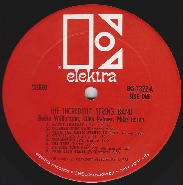 The Incredible String Band : The Incredible String Band (LP, Album, RP, Red)