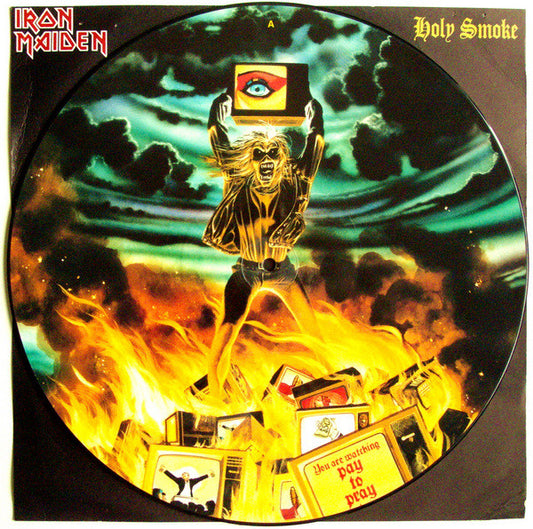 Iron Maiden : Holy Smoke (12", Single, Pic)