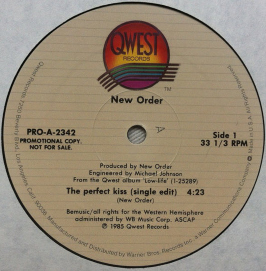 New Order : The Perfect Kiss (12", Promo, Pre)