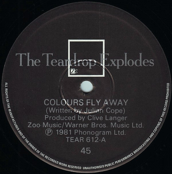The Teardrop Explodes : Colours Fly Away (12", Single)