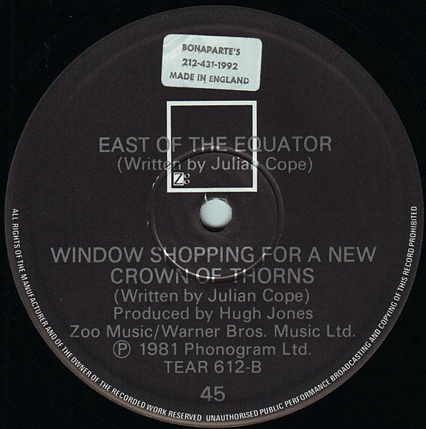 The Teardrop Explodes : Colours Fly Away (12", Single)