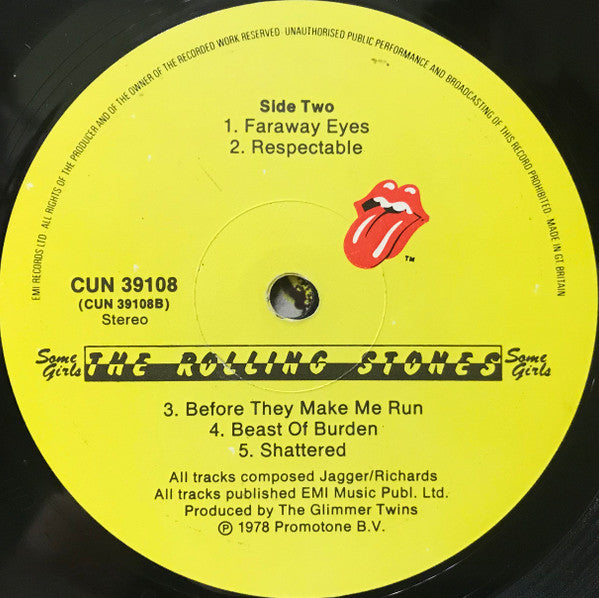 The Rolling Stones : Some Girls (LP, Album, Blu)