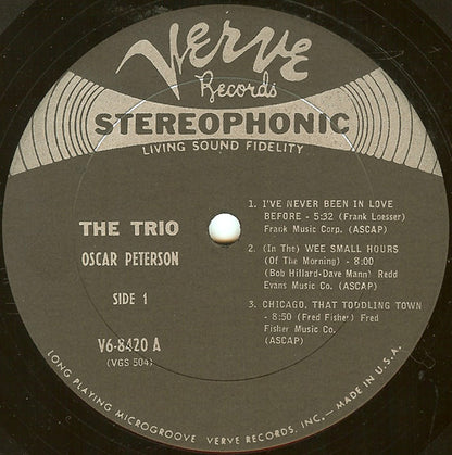 The Oscar Peterson Trio : The Trio : Live From Chicago (LP, Album)
