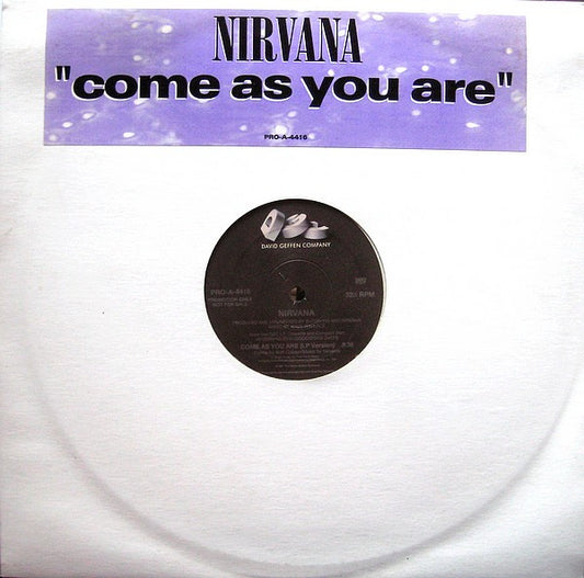 Nirvana : Come As You Are (12", Single, Promo)