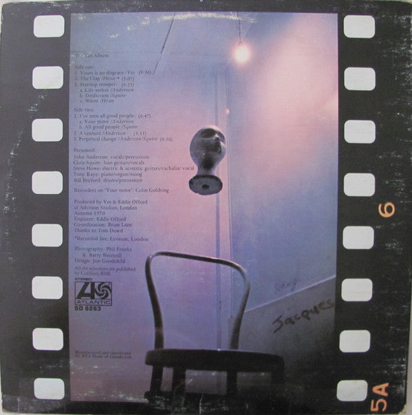 Yes : The Yes Album (LP, Album, RP, Gat)