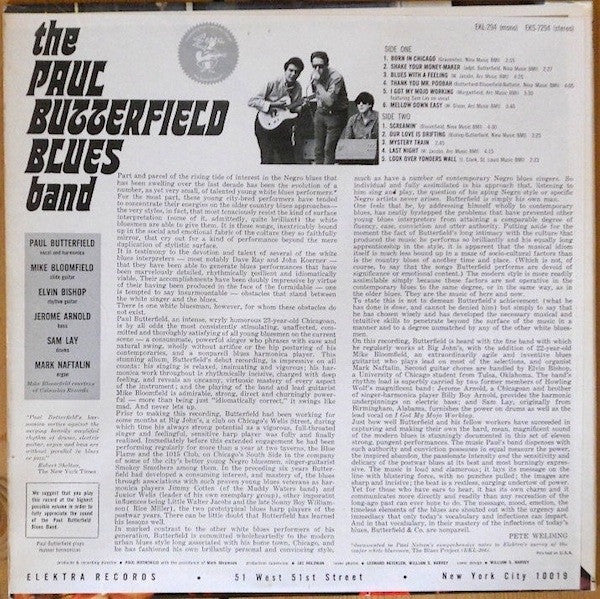 The Paul Butterfield Blues Band : The Paul Butterfield Blues Band (LP, Album, Mono, RP)