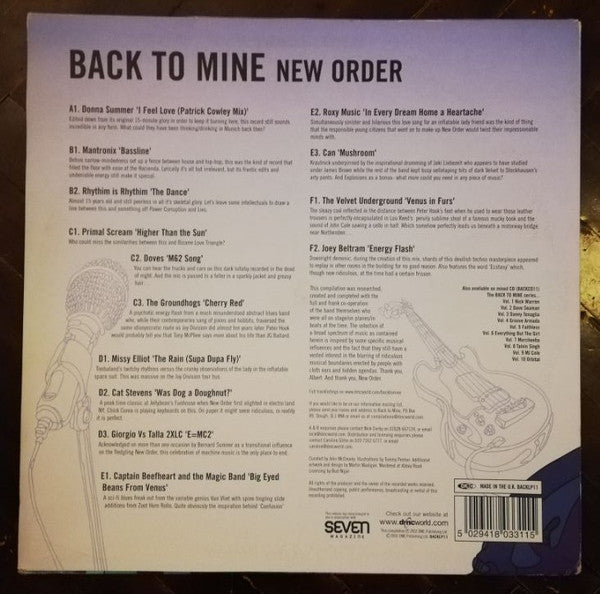 New Order : Back To Mine (3xLP, Comp)