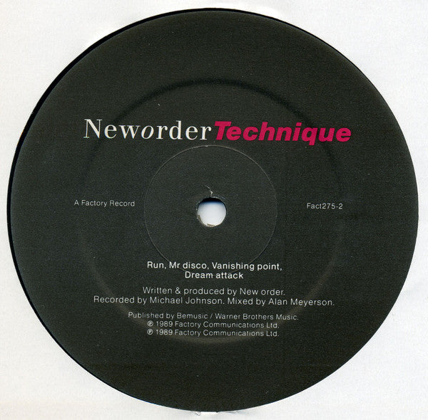 Neworder* : Technique (LP, Album, Lyn)