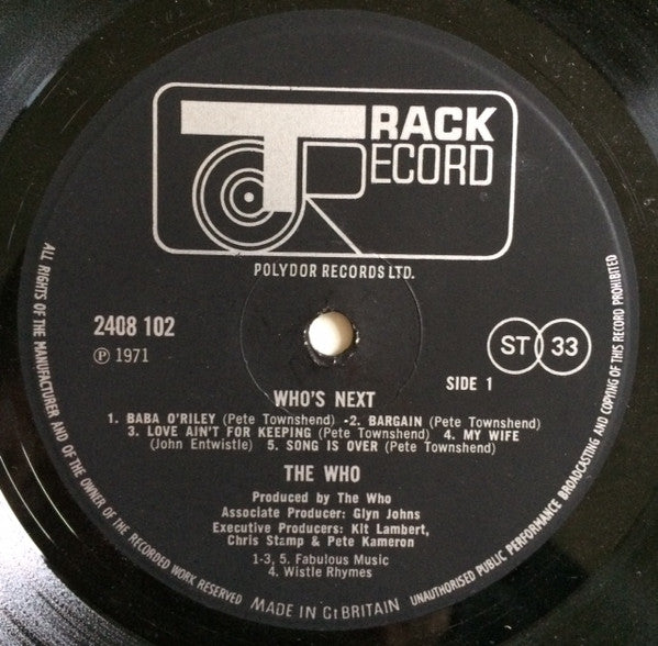 The Who : Who's Next (LP, Album)