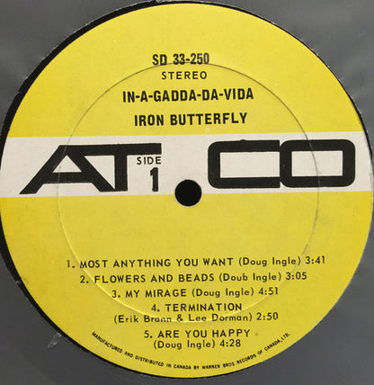 Iron Butterfly : In-A-Gadda-Da-Vida (LP, Album, RE)