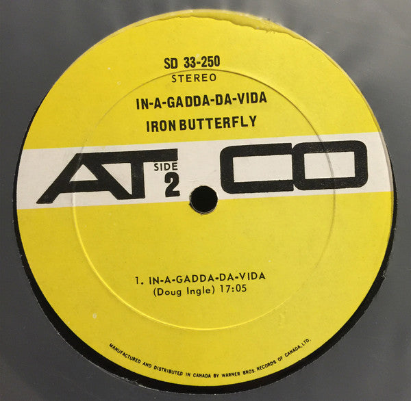 Iron Butterfly : In-A-Gadda-Da-Vida (LP, Album, RE)