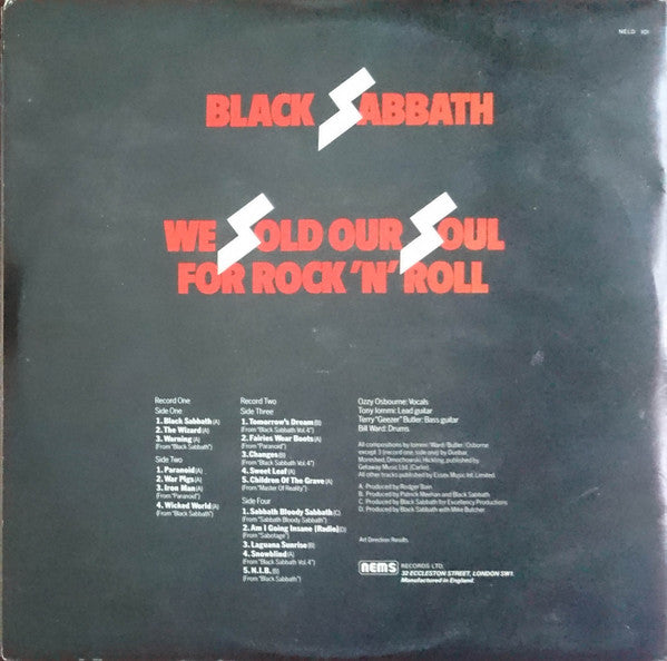 Black Sabbath : We Sold Our Soul For Rock 'N' Roll (2xLP, Comp, RE, Gat)