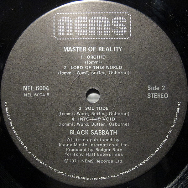 Black Sabbath : Master Of Reality (LP, Album, RE)
