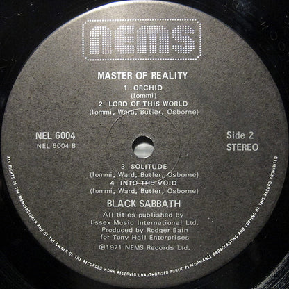 Black Sabbath : Master Of Reality (LP, Album, RE)