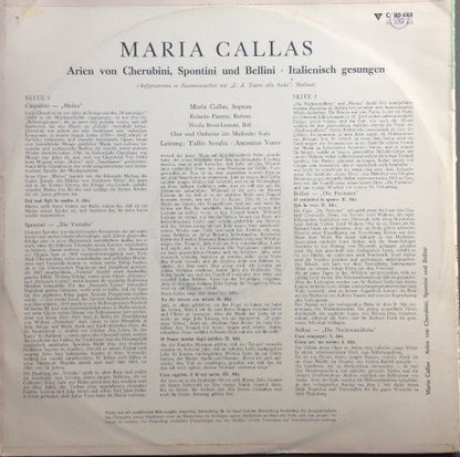 Maria Callas : Arien Von Cherubini, Spontini Und Bellini (LP, Comp)
