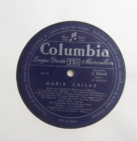 Maria Callas : Arien Von Cherubini, Spontini Und Bellini (LP, Comp)