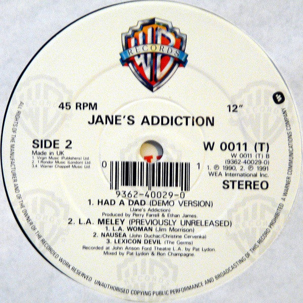 Jane's Addiction : Been Caught Stealing (12" + Box, Ltd)