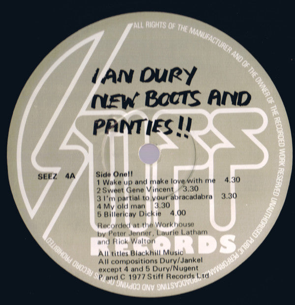Ian Dury : New Boots And Panties!! (LP, Album, RE, WEA)