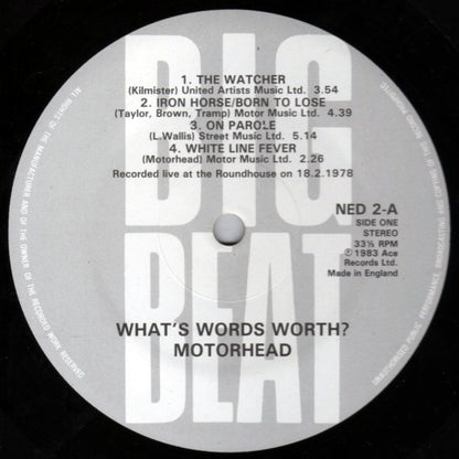 Motörhead : What's Words Worth? (Recorded Live 1978) (LP, Album)
