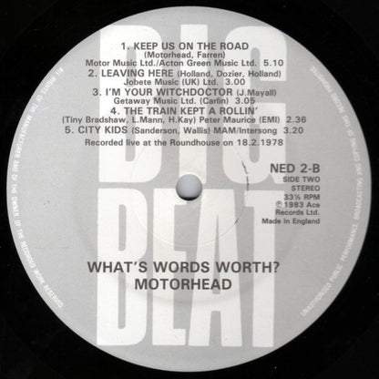 Motörhead : What's Words Worth? (Recorded Live 1978) (LP, Album)