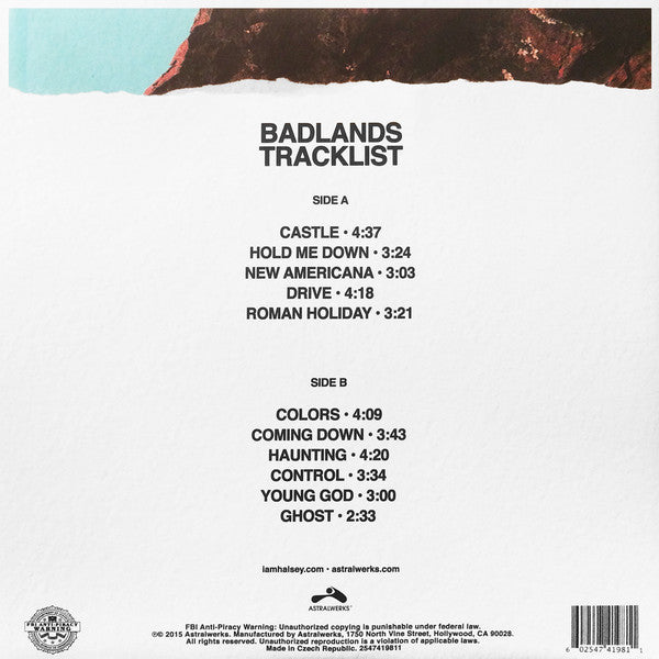 Halsey - Badlands (LP, Album, Pin) (Mint (M)) – Big Dawg Records